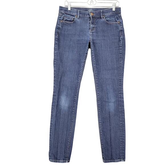 Loft Outlet Blue Jeans Stretch Modern Skinny Denim Classic Midrise Womens Size 8 - Picture 1 of 12